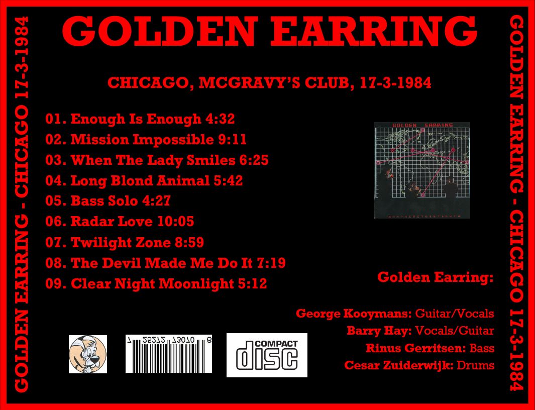 May 02 1984 McGreevy's bootleg cover info (wrong date wrong name.